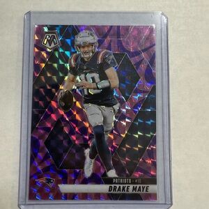🏧2025 Mosaic Drake Maye Purple Reactive #28 Patriots